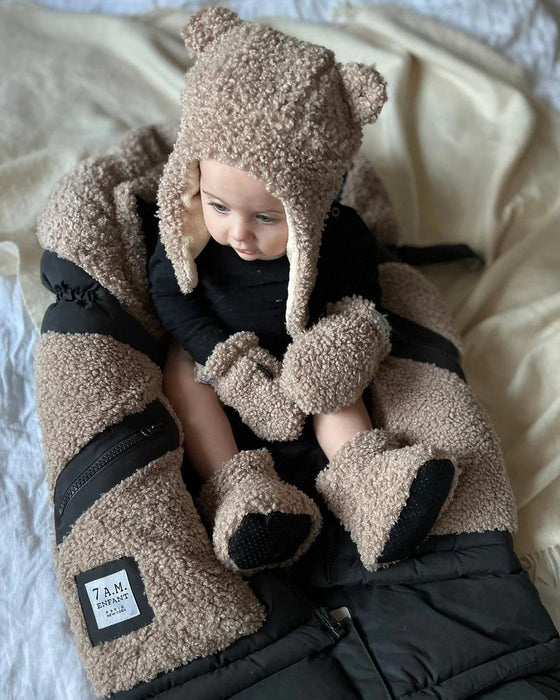 7 A.M.® - 7 A.M. The Cub Set - Teddy - Baby Hat & Mitts Set