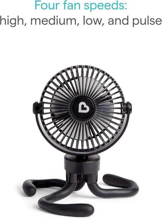 Ventilateur de poussette portable Munchkin avec batterie rechargeable et lumières LED