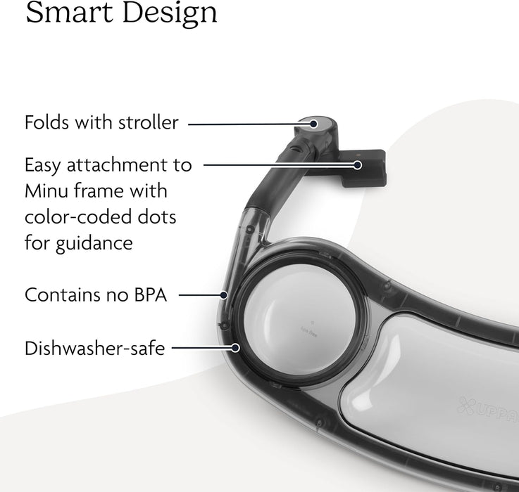 UPPAbaby Minu snack tray for stroller, BPA-free, dishwasher-safe, easy to attach