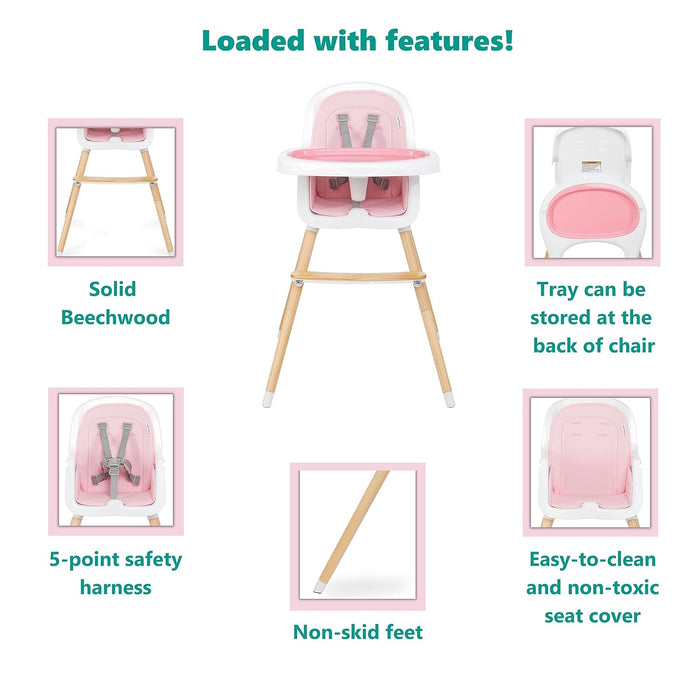Dream on Me 2 in 1 Light Weight Portable Highchair