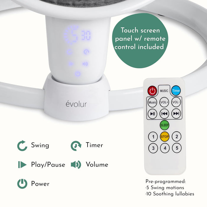 Balançoire pour bébé Dream on Me SootheSway, blanche