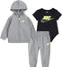 Nike Futura 3-Piece Baby Set – Carbon Heather (0/3M to 9M)