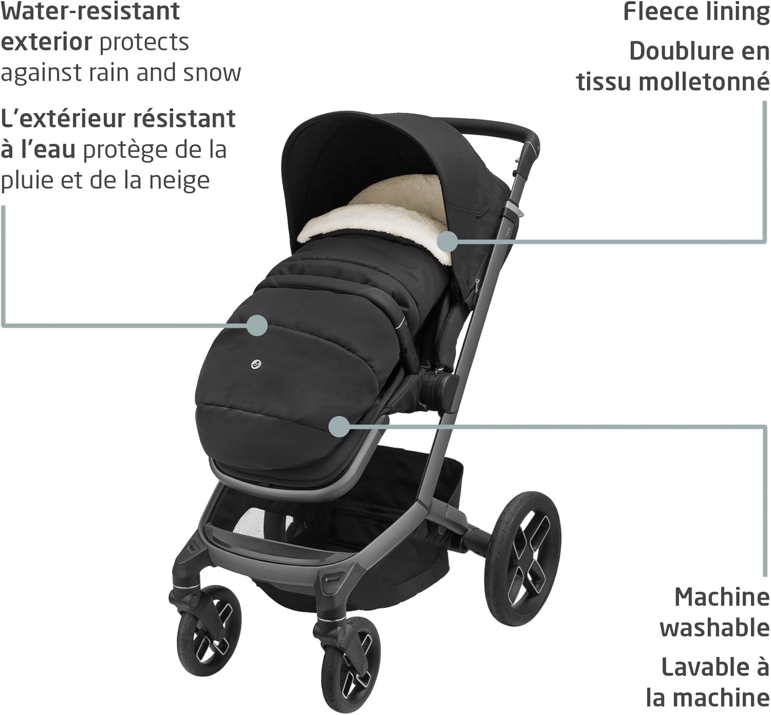 Maxi Cosi 2-in-1 Winter Footmuff – Sherpa Lined