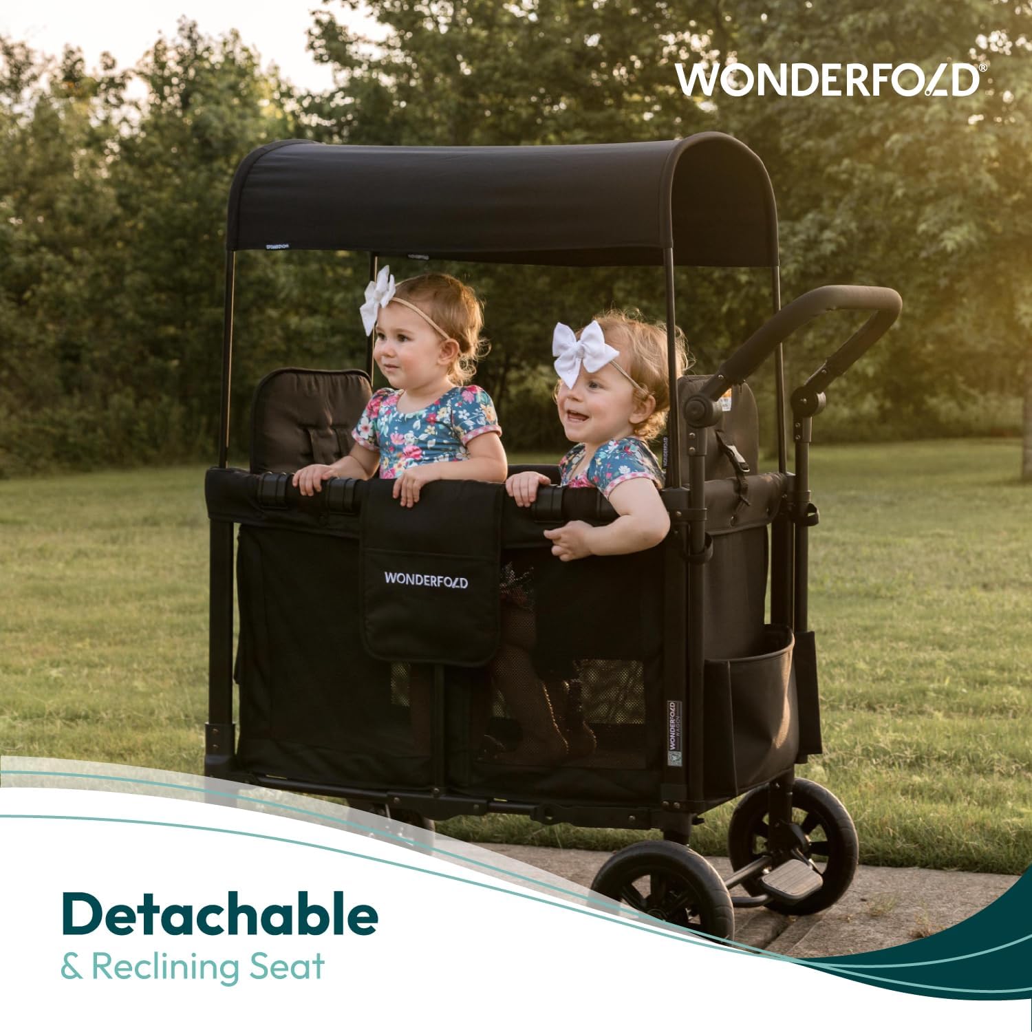 Poussette-wagon double Wonderfold W2 LUXE Premium Push