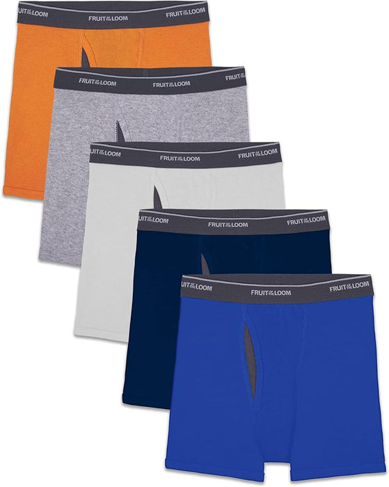 Lot de 5 boxers unis CoolZone pour garçons de Fruit of the Loom