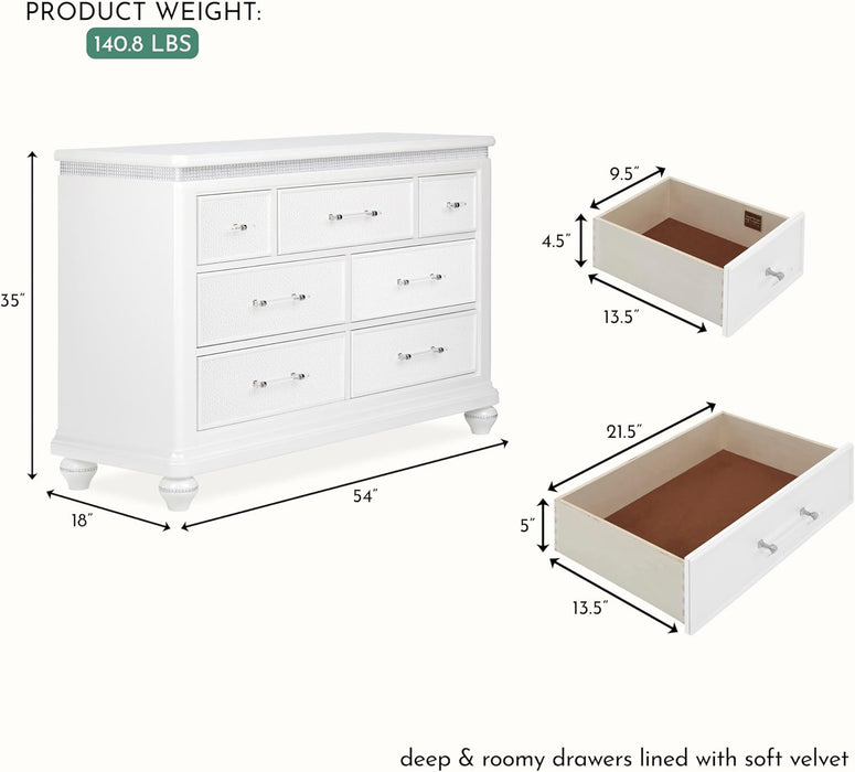 Commode double Evolur Nova à 7 tiroirs