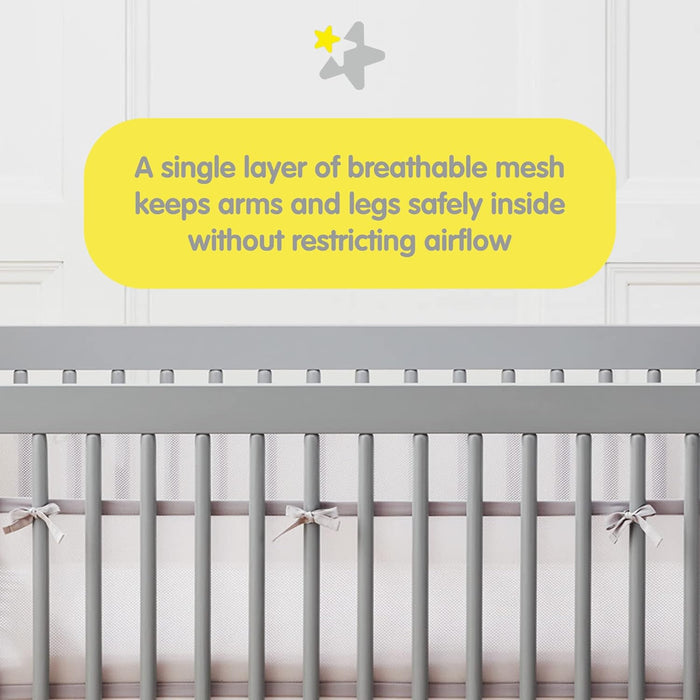 Doublure en maille respirante BreathableBaby® pour lits de bébé de taille standard, modèle Deluxe 4 mm