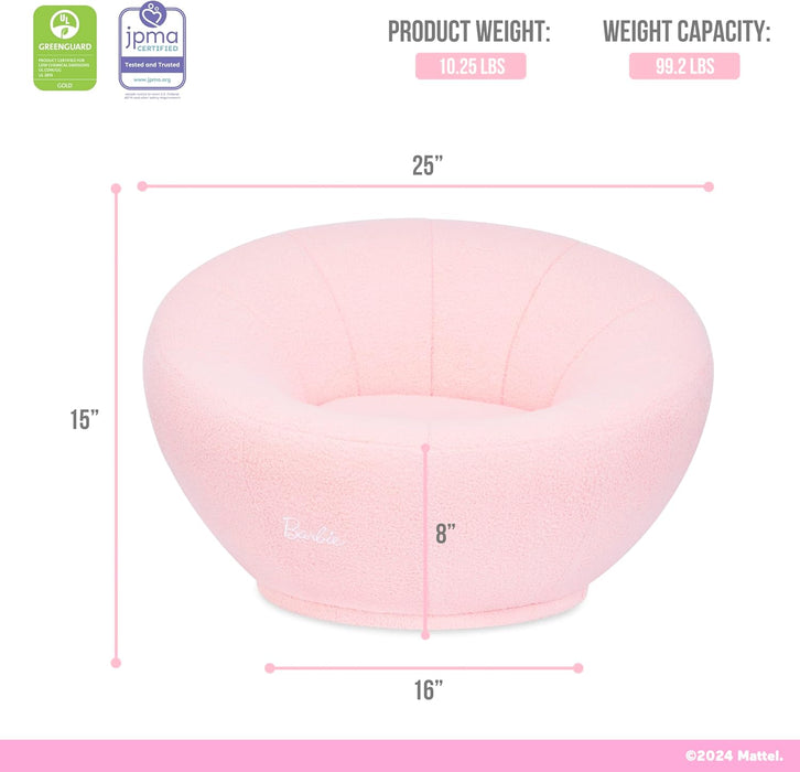 Evolur Barbie I'm Unstoppable Kid's Couch - Pink