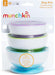 Munchkin Stay Put suction bowls set of three in retail packaging, colorful lids stacked together.