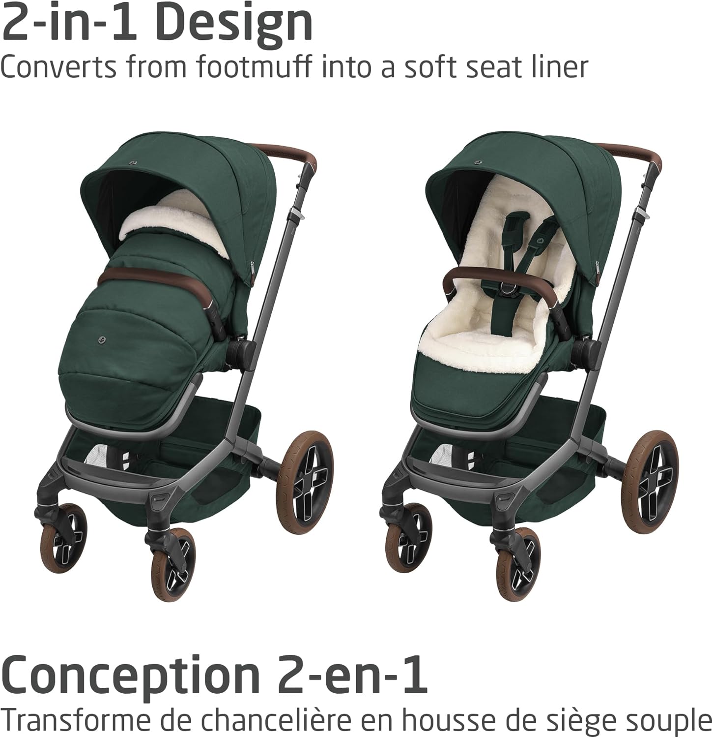 Maxi Cosi 2-in-1 Winter Footmuff – Sherpa Lined