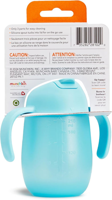 Gobelet d'apprentissage Munchkin Simple Clean avec poignées - 6 mois et plus, 200 ml - Lot de 1