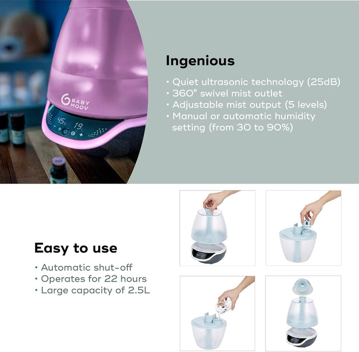 Humidificateur Hygro+  digital 3 en 1 pour bébé de Babymoov