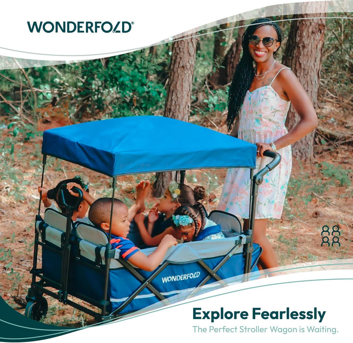 Wonderfold X4 - Push & Pull Quad Stroller Wagon