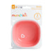 Munchkin Splash pink baby bowl with non-slip base, shown in retail packaging.