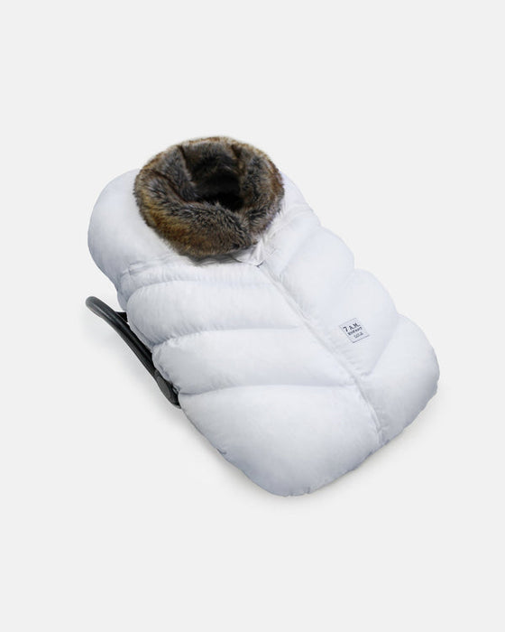 7 A.M Car Seat Cocoon-Tundra - Black Faux Fur