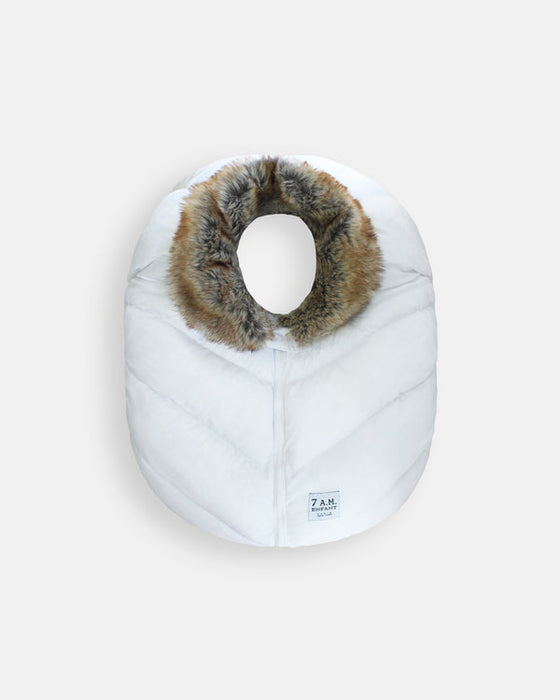 7 A.M Car Seat Cocoon-Tundra - Black Faux Fur