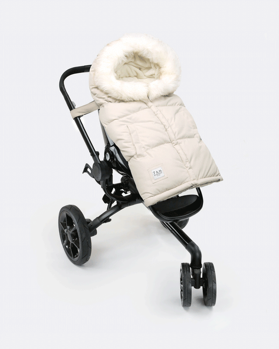 7 A.M.® Couverture 212 Evolution Fourrure Tundra Blanche & Beige Chiné | 6M-4T