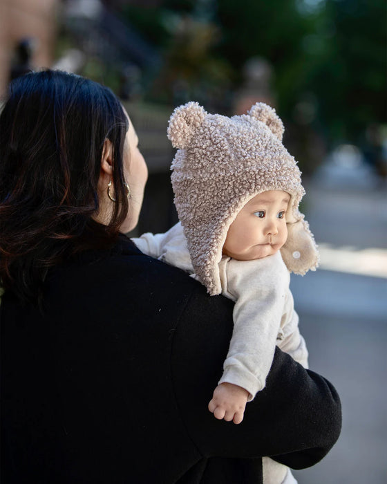 7 AM The Cub Set - Teddy Ourson - Ensemble bonnet et moufles pour bébé