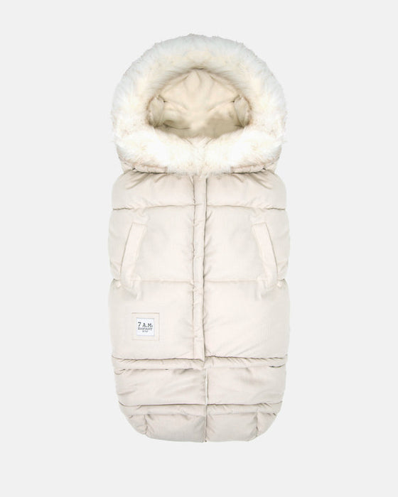 7 A.M.® Couverture 212 Evolution Fourrure Tundra Blanche & Beige Chiné | 6M-4T