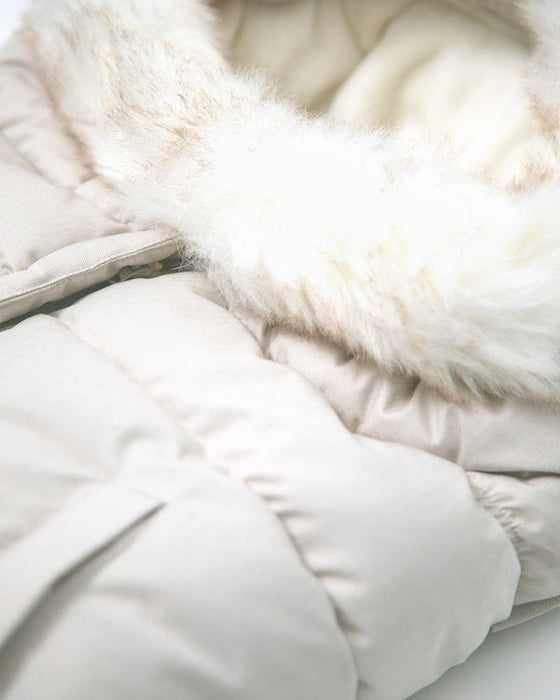 7 A.M.® Couverture 212 Evolution Fourrure Tundra Blanche & Beige Chiné | 6M-4T