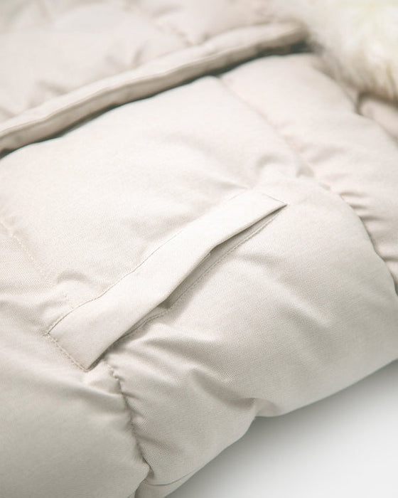 7 A.M.® Couverture 212 Evolution Fourrure Tundra Blanche & Beige Chiné | 6M-4T
