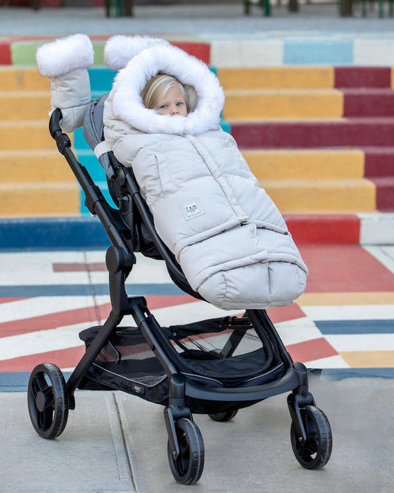 7 A.M.® Couverture 212 Evolution Fourrure Tundra Blanche & Beige Chiné | 6M-4T