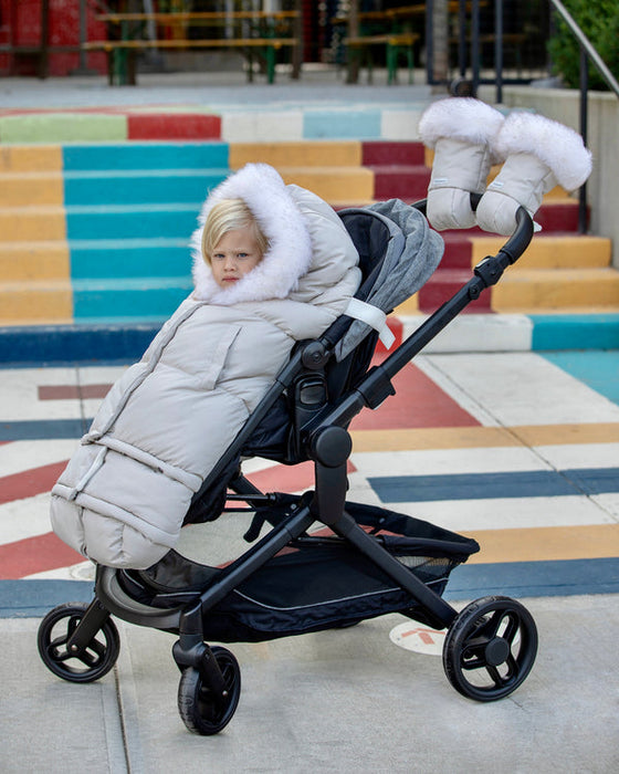 7 A.M.® Couverture 212 Evolution Fourrure Tundra Blanche & Beige Chiné | 6M-4T