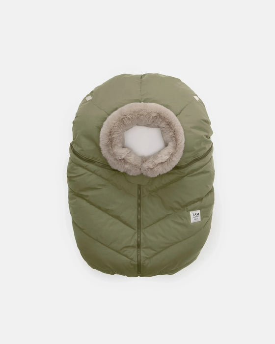 7 A.M. Car Seat Cocoon Helsinki Woodland Faux Fur – image 1