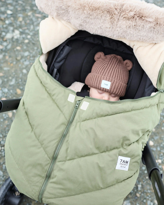 7 A.M. Car Seat Cocoon Helsinki Woodland Faux Fur – image 2