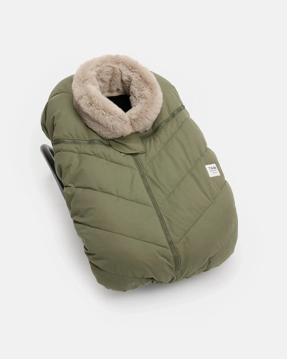 7 A.M. Car Seat Cocoon Helsinki Woodland Faux Fur – image 3