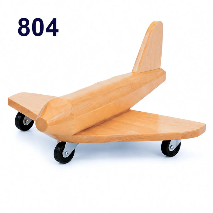 Solid maple wood transport vehicle toys - 804 Fighter Airplane