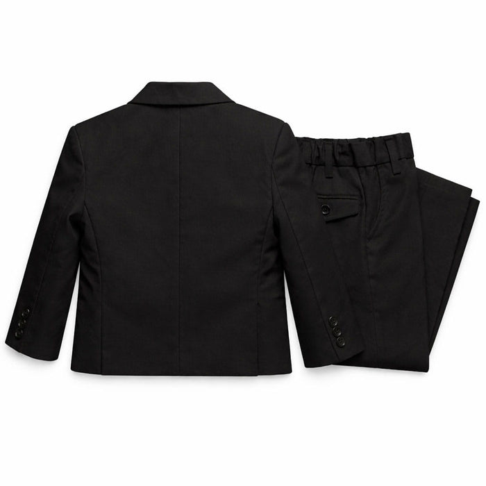 Kids matte black suit jacket and pants set, formal wear for children