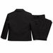 Kids matte black suit jacket and pants set, formal wear for children