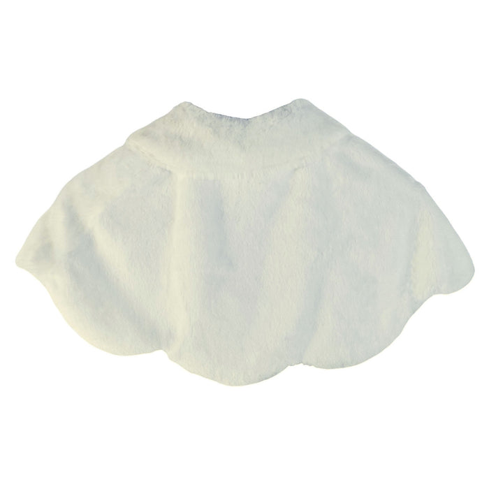 Baby, Toddler & Girls Faux Fur Shoulder Wrap Bolero – Elegant Ceremony Cover-Up with Pom Poms (1–12Y)