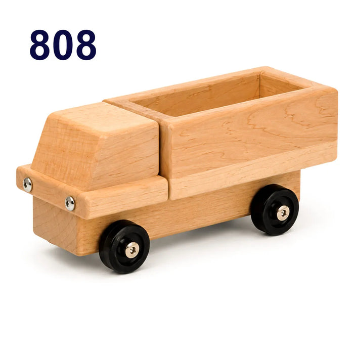 Solid maple wood transport vehicle toys - Dump Truck
