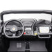 Fiedo kids ride-on car dashboard with steering wheel, control buttons, and display panel shown close up.