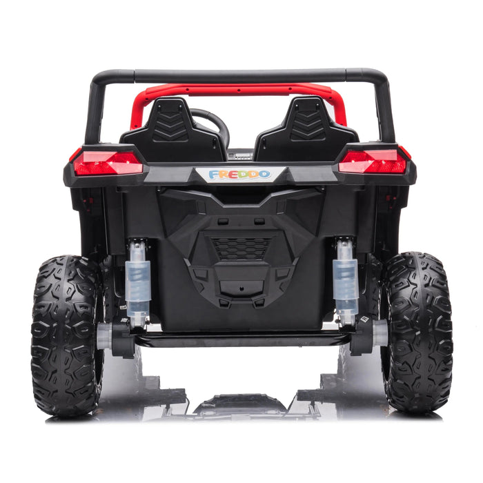 Freddo kids ride-on car shown from the rear on a white background.