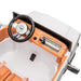 Ford kids ride-on car detailed dashboard and steering wheel interior view.