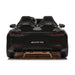 Kids ride-on black AMG sports car shown from the back with twin seats and detailed taillights.
