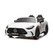Kids white Mercedes-Benz AMG ride-on car photographed on a plain white background.
