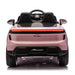 Porsche Macan kids ride-on car in pink shown from the rear against a white background.