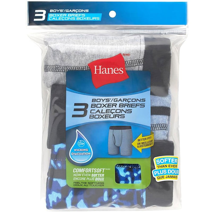 Hanes Boys ComfortSoft Boxer Briefs - 3pk