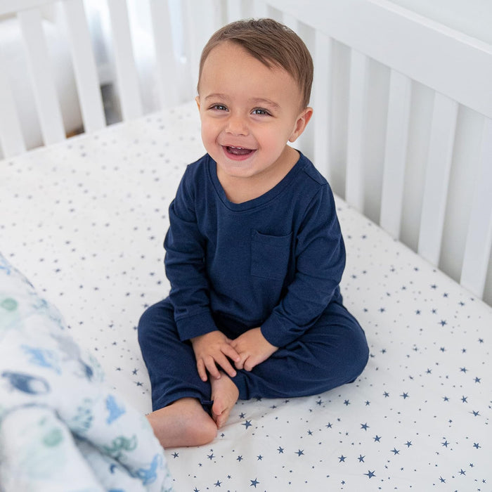 Aden & Anais Essentials 3-Piece Crib Bedding Set, Baby Bedding Bundle, Cotton Blanket, Crib Sheet