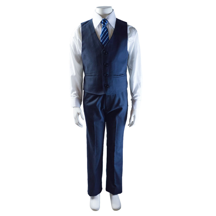 Formal Kids Wear Boys 5-Piece Formal Suit Set – Elegant Navy Suit (Ages 3m–22Y)