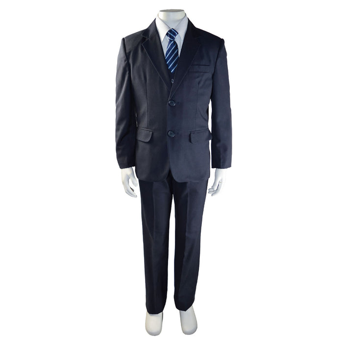 Formal Kids Wear Boys 5-Piece Formal Suit Set – Elegant Navy Suit (Ages 3m–22Y)