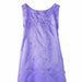 Lilac flower girl party dress with floral embroidery shown on a white background.