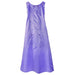 Lilac flower girl party dress displayed on a white background, showing floral embroidery on the back.
