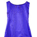 Violet flower girl party dress with floral bead embellishments shown front view on white background.