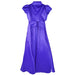 Flower Girl Party Dress violet shown from the back with decorative embroidery and satin ribbon tie.