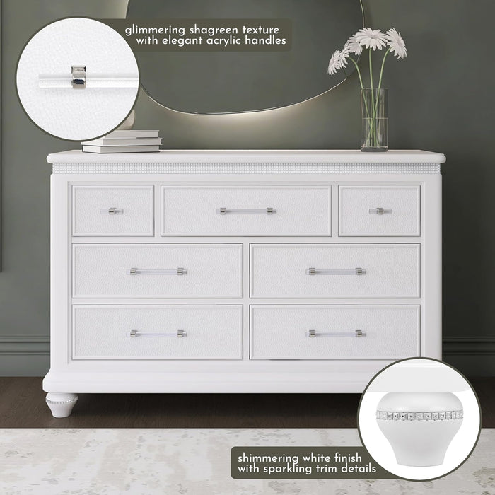 Commode double Evolur Nova à 7 tiroirs